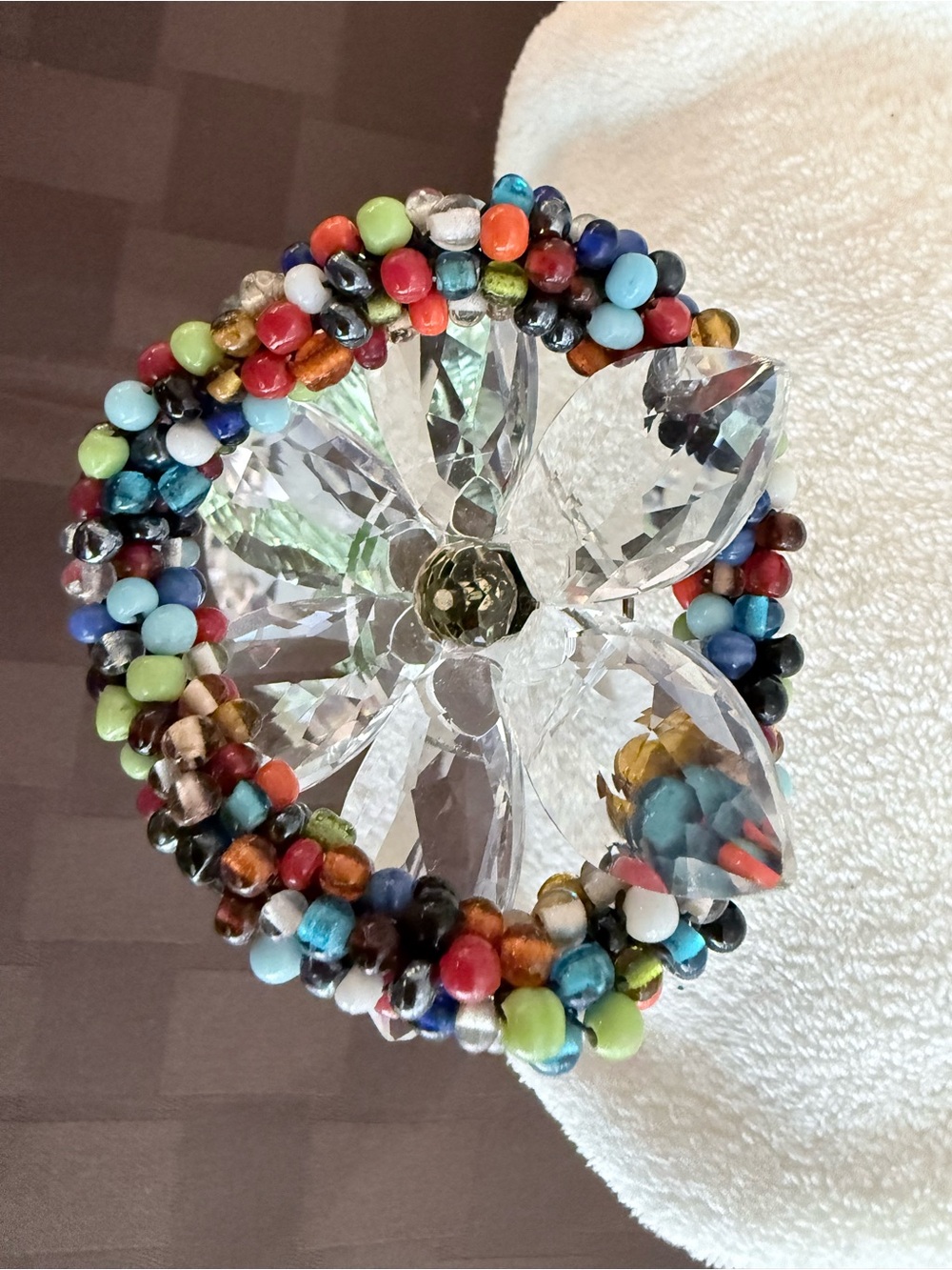 A set of handmade glass beads roll-on bracelet